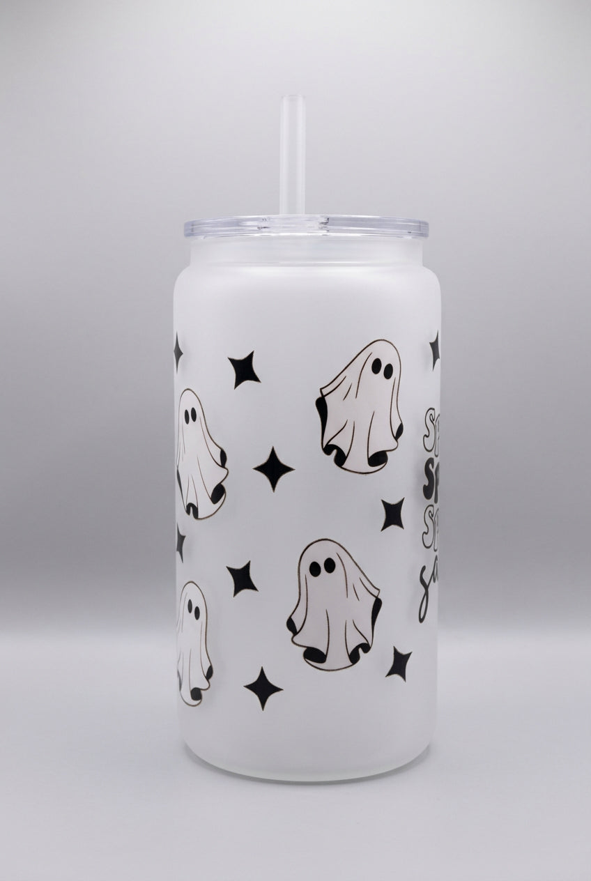 Spooky Season Glass Frosted Cup 16 oz