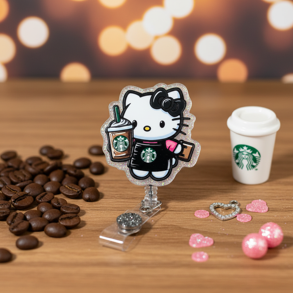 Hello Kitty Barista Badge Reel - Styled