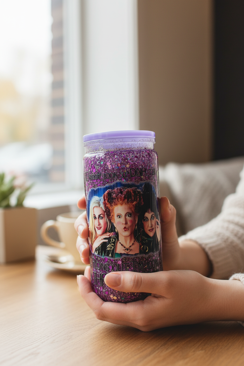Hocus Pocus Glow in the Dark Snow Globe Cup
