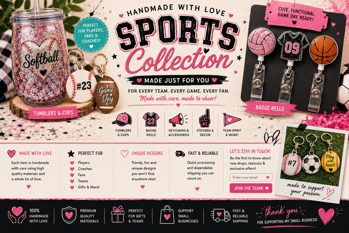 Sports Collection banner - Handmade with Love