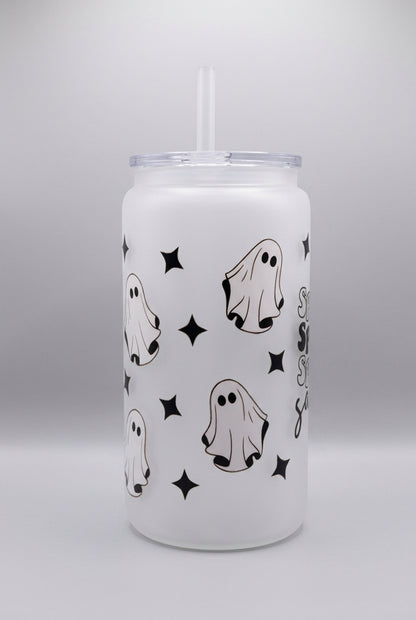 Spooky Season Glass Frosted Cup 16 oz