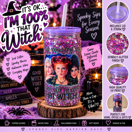 Hocus Pocus Glow in the Dark Snow Globe Cup