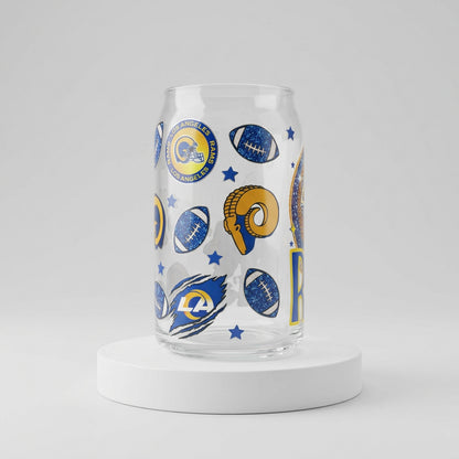 💙💛 Los Angeles Rams Glitter Fan Cup | Handmade Football Drinkware | Rams Fan Gift