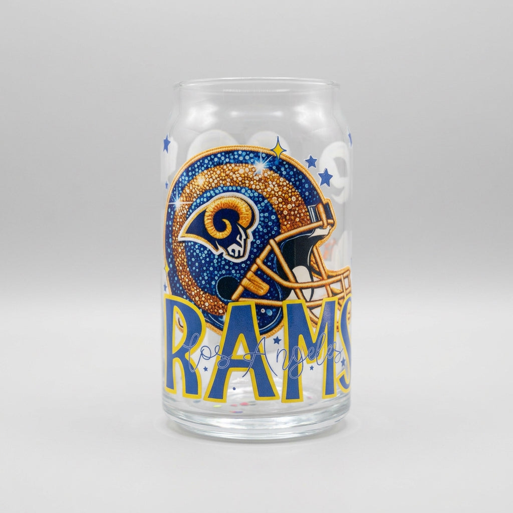 💙💛 Los Angeles Rams Glitter Fan Cup | Handmade Football Drinkware | Rams Fan Gift