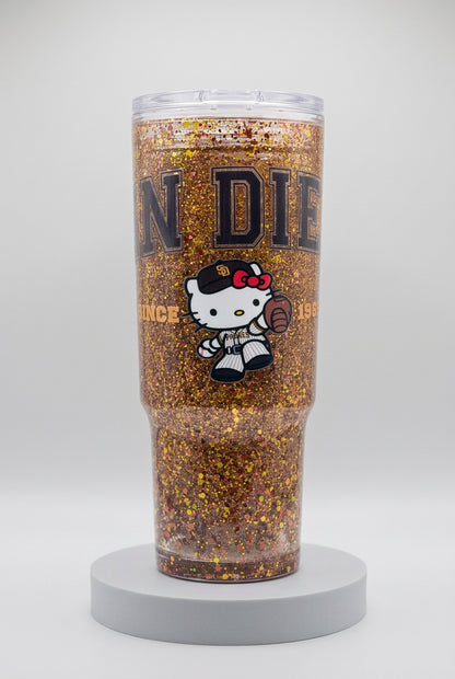 ⚾✨ San Diego Baseball Glitter Tumbler ✨40 oz