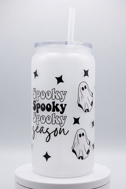 Spooky Season Glass Frosted Cup 16 oz