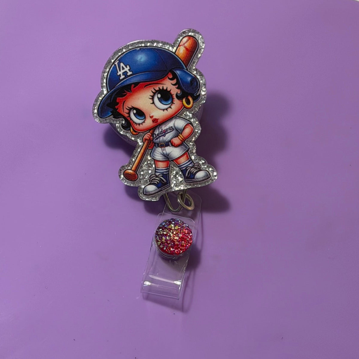 Betty Boop Dodgers Badge Reel