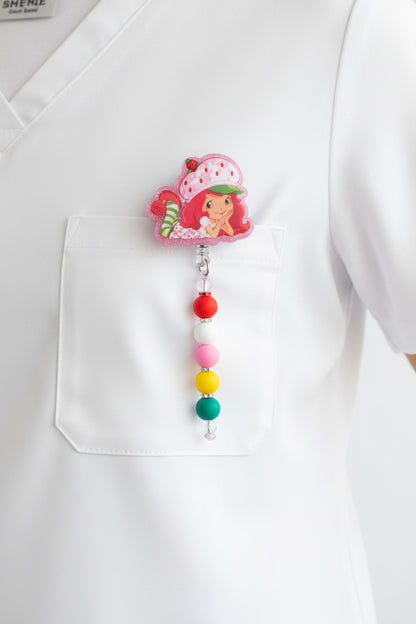 Strawberry Shortcake Badge Reel Shaker