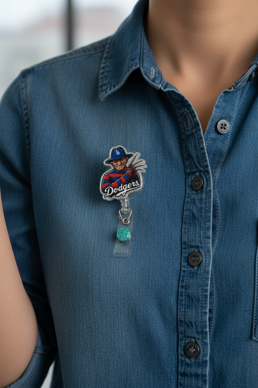 Mickey Mouse Dodgers Badge Reel Mockup